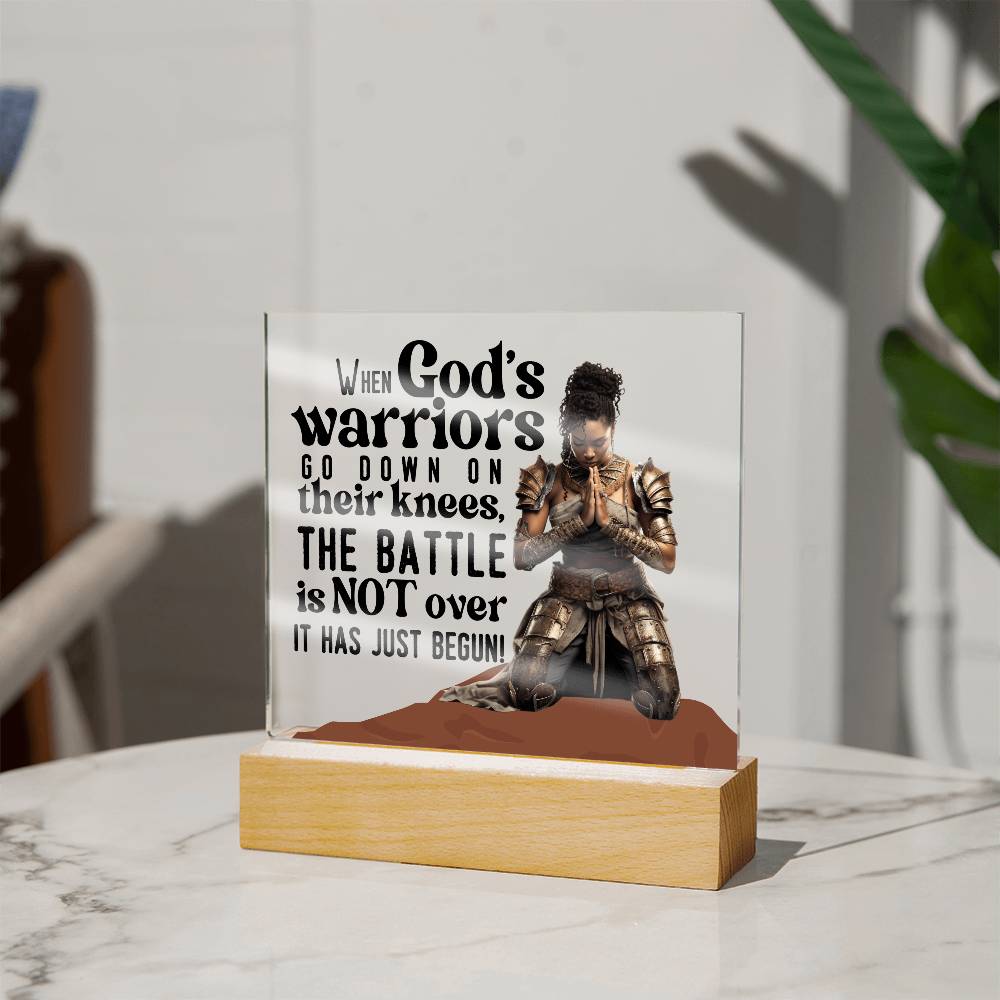 God's Warrior Princess | Square Acrylic Plaque