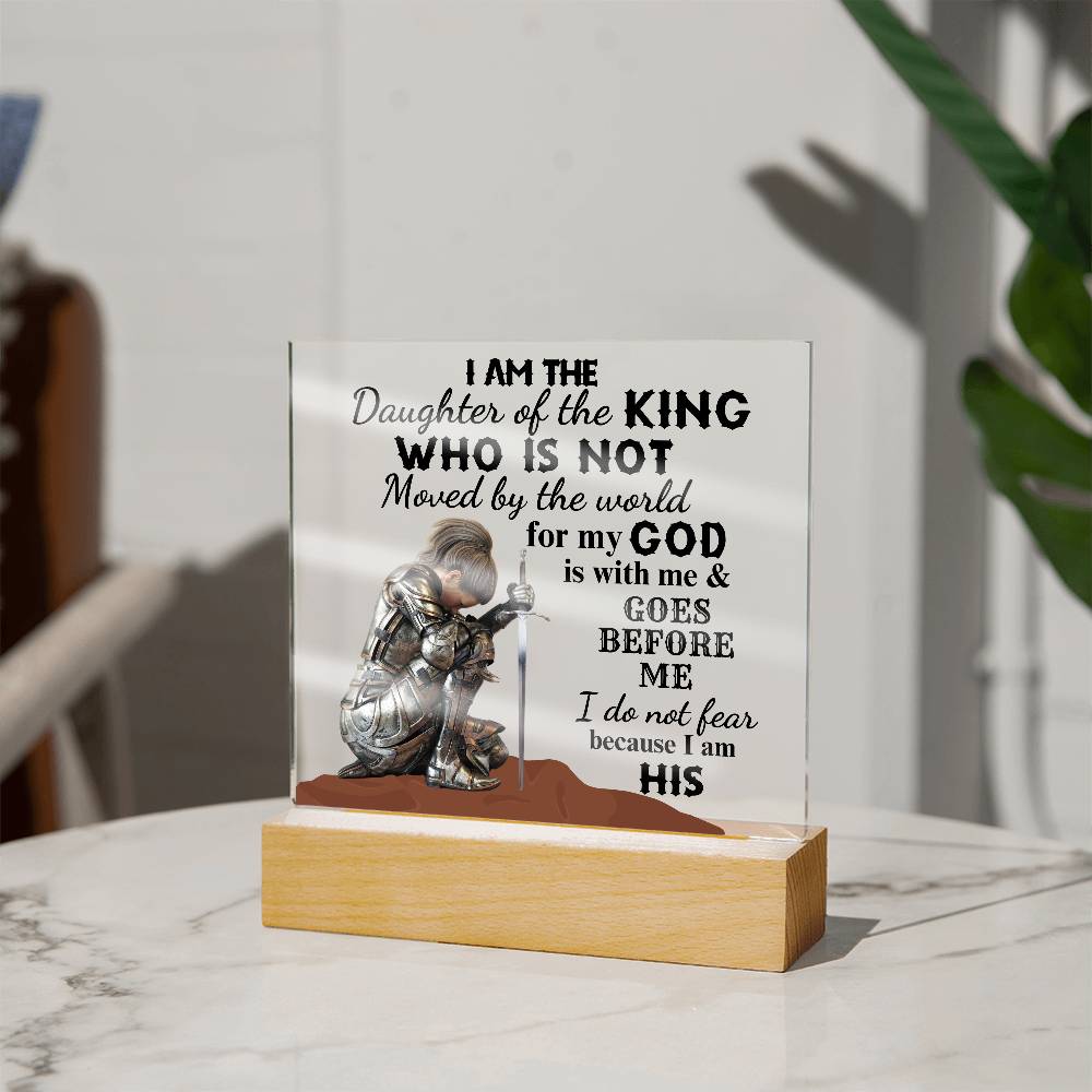 I am the Daughter of the King | Square Acrylic Plaque