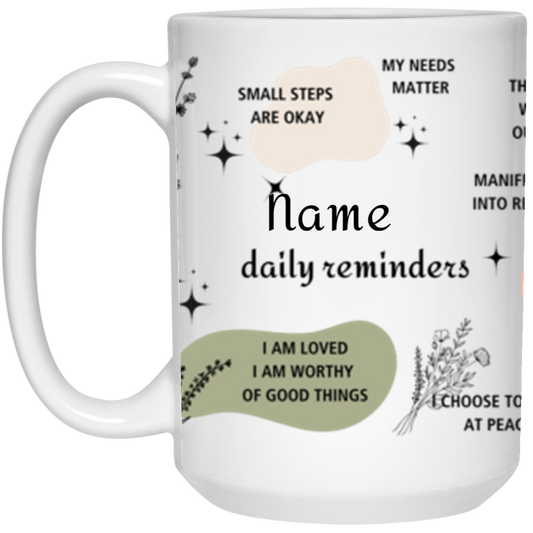 Personalized Daily Affirmations Mug