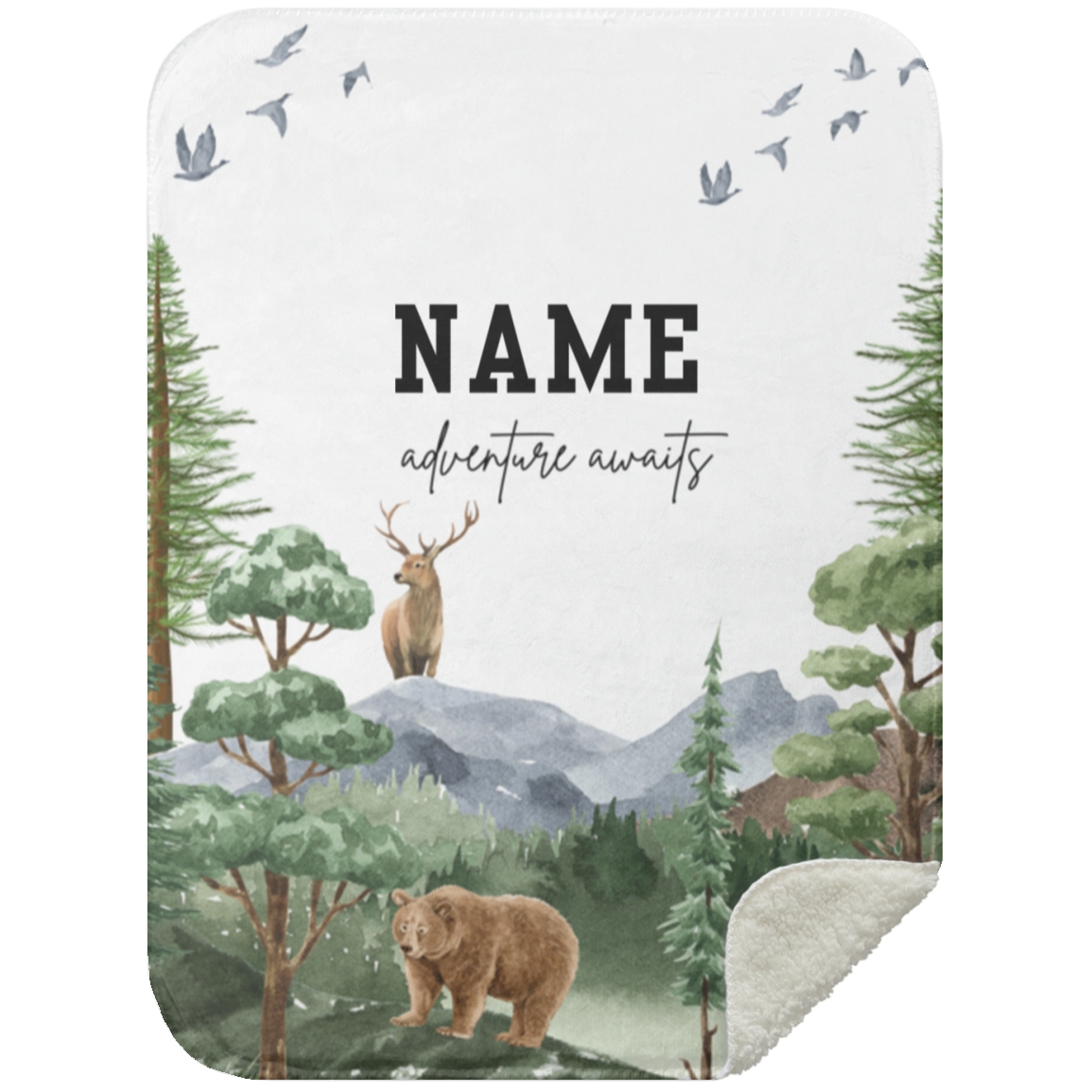 Personalized Woodland Animal Baby Blanket