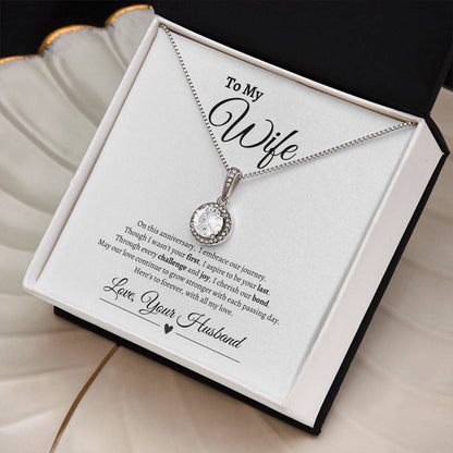 To My Wife Happy Anniversary| Eternal Hope Necklace