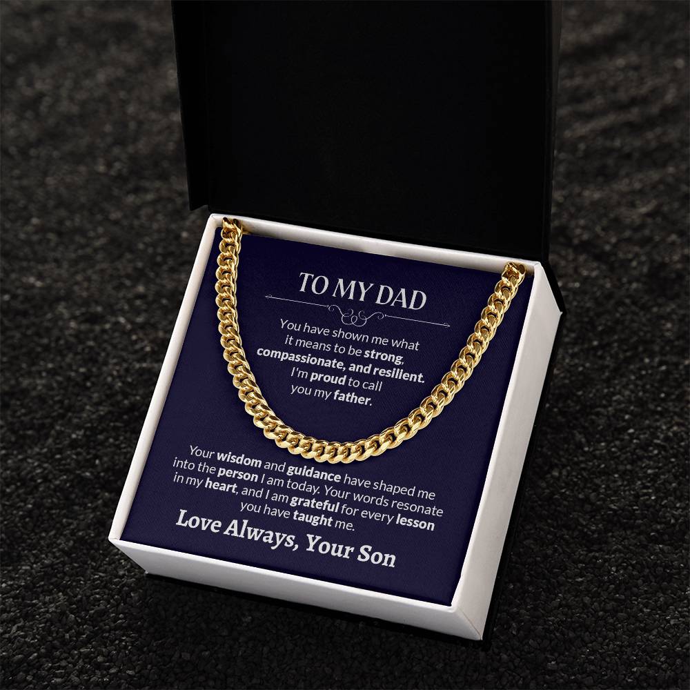 To My Dad | Cuban Link Chain