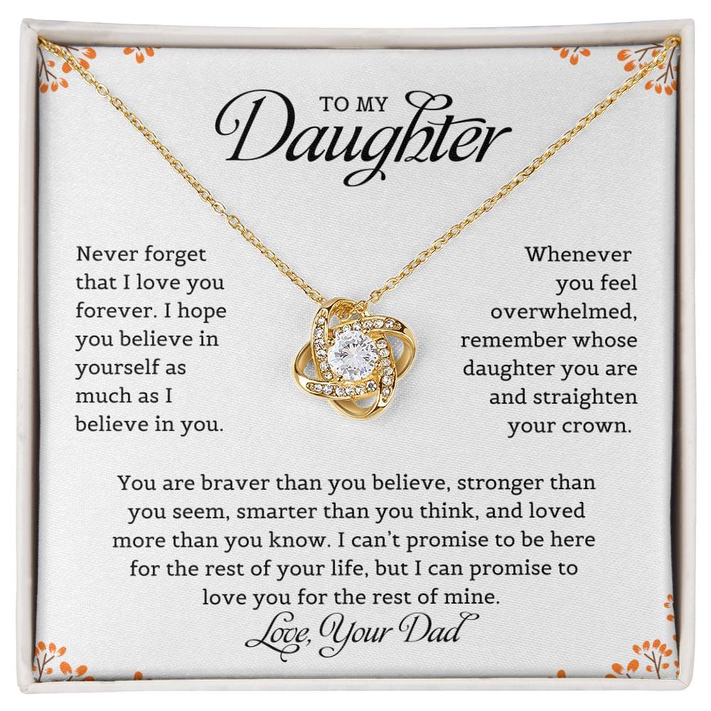 To My Daughter | Love Knot Necklace