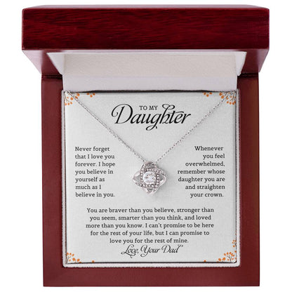 To My Daughter | Love Knot Necklace