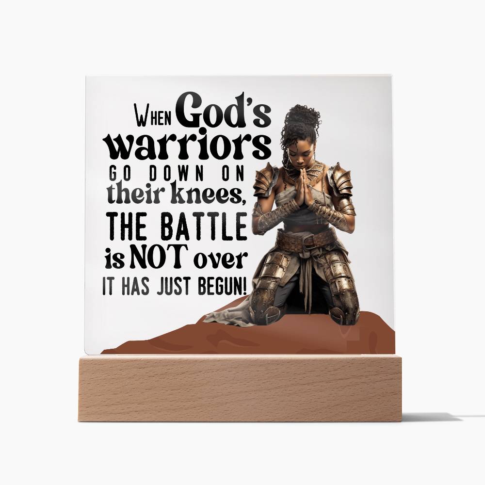 God's Warrior Princess | Square Acrylic Plaque
