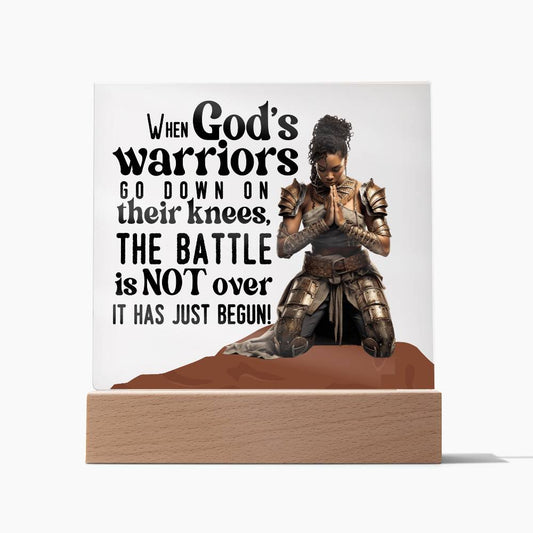 God's Warrior Princess | Square Acrylic Plaque