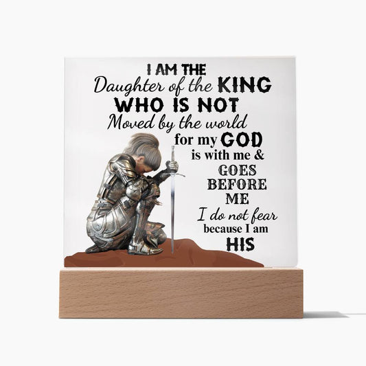 I am the Daughter of the King | Square Acrylic Plaque
