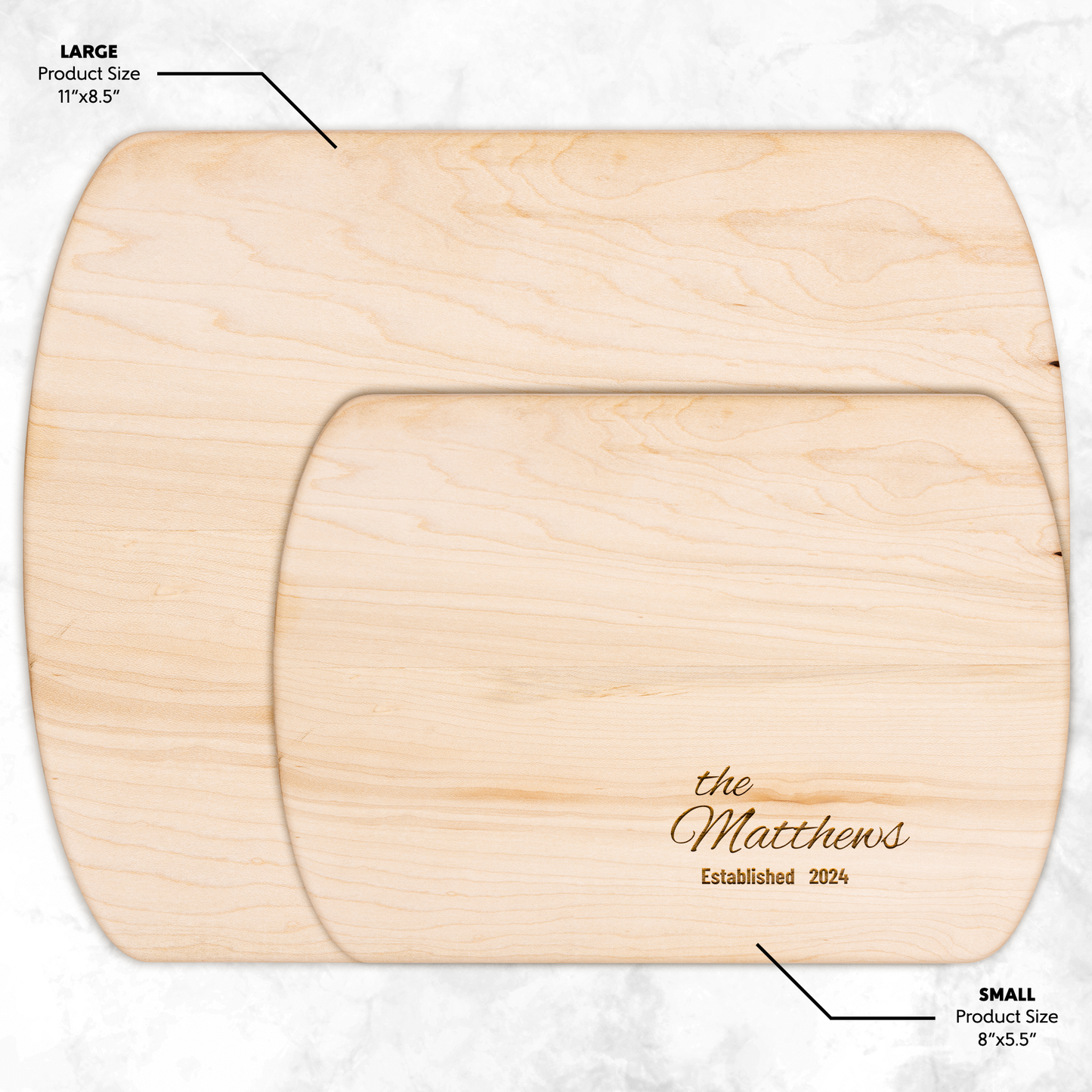 Personalized Family Name | Wooden Cutting Board