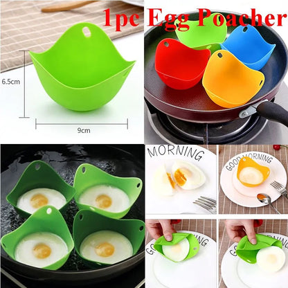 Stainless Steel 5-Style Egg Shaper: Pancake, Omelette, and Mold Rings for Frying and Cooking